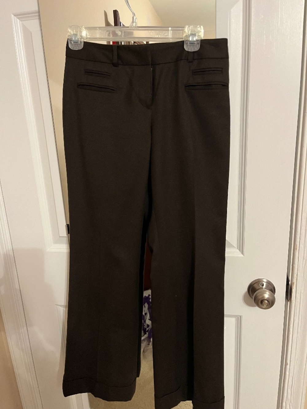 Ann Taylor Loft chocolate brown dress pants size 0P